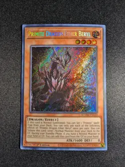 Yugioh - Primite Dragon Ether Beryl BLMM-EN130 1st Editoin Secret Rare NM - Image 1