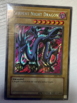 Yugioh Vintage Serpent Night Dragon MRL-103 Magic Ruler Unlimited Secret Rare - Image 1