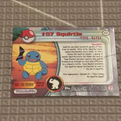 Topps Pokemon Card #07 Squirtle Holo Foil Black Logo Series - Image 5