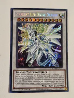 Stardust Sifr Divine Dragon BLMM-EN151 Secret Rare Yugioh 1st Edition Mint - Image 1