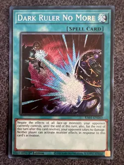 Yugioh Dark Ruler No More RA01-EN060 Secret Rare 1st Edition NM - Image 1