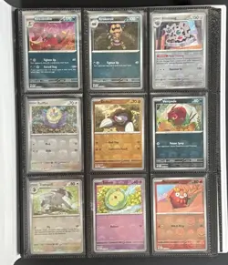 *140-Cards* Pokemon TCG Black Bolt Lot w/ Binder -Master/Poke Balls Holo Reverse - Image 2