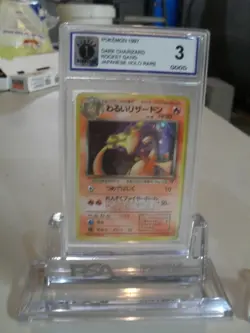 P1 Graded 3 Dark Charizard Japanese #006 Rocket Gang Holo Rare Pokemon Card - Image 1