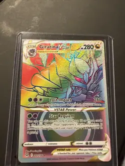 Pokemon Giratina VSTAR TCG 201/196 Lost Origin Secret Rare Rainbow Rare Card - Image 1