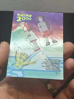Vintage Topps Pokemon The Movie 2000 Sticker Card #3 Tracey Melody Zapdos - Image 2