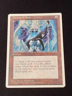 Throne of Bone MTG Card Fourth Edition Magic The Gathering Near Mint NM - Image 1