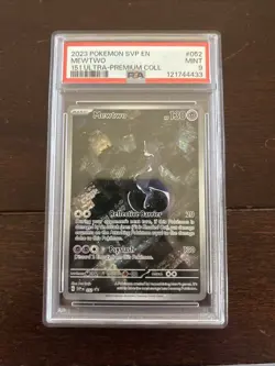 Pokemon Mewtwo Scarlet & Violet 151 Rare Holo Card UPC Promo Black Star PSA 9 - Image 1