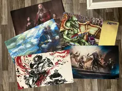 Lot of 5 Magic The Gathering Playmats New No Reserve! Mtg Happy Bidding! - Image 1