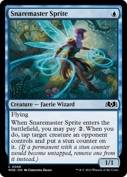 Snaremaster Sprite [Wilds of Eldraine] Magic MTG - Image 1