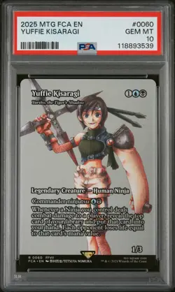2025 MTG FINAL FANTASY: THROUGH THE AGES #0060 YUFFIE KISARAGI PSA 10 - Image 1