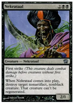MTG Nekrataal - Foil, Eighth Edition, Heavily Played, English - Image 1