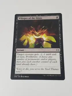 3x MTG - Whisper of the Dross - Phyrexia: All Will Be One Regular Proliferate - Image 1