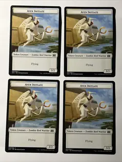 MTG Worm/Aven Initiate Token 4 pack from Double Msters 2022 Play Set - Image 2