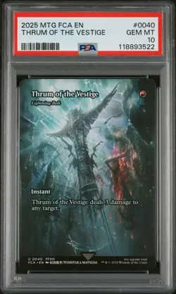 2025 MTG FINAL FANTASY: THROUGH THE AGES #0040 THRUM OF THE VESTIGE PSA 10 - Image 1