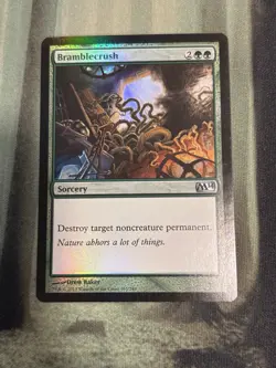 MTG Magic the Gathering Bramblecrush (165/262) Magic 2014 LP FOIL - Image 1