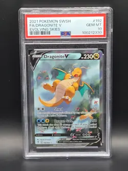 PSA 10 2021 Dragonite V 192/203 Alt Art Evolving Skies Pokemon Gem Mint - Image 1