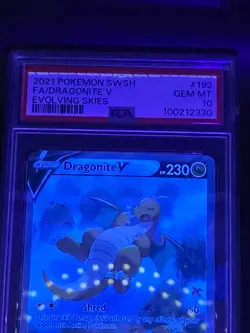 PSA 10 2021 Dragonite V 192/203 Alt Art Evolving Skies Pokemon Gem Mint - Image 3