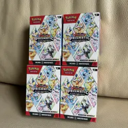 Pokemon Prismatic Evolutions Sealed Lot 4 booster bundles & 2 Poster boxes - Image 2