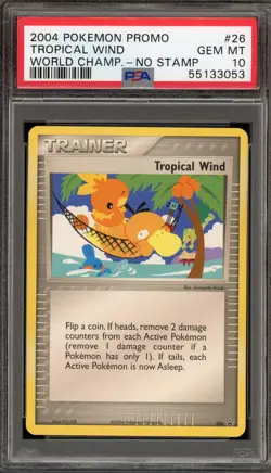 Pokemon Tropical Wind '04 World Championships No Stamp Promo #026 PSA 10 - Image 1