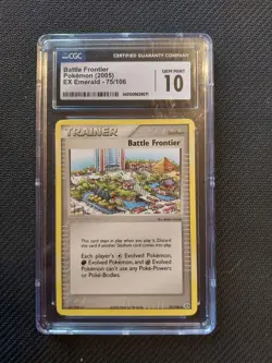 Battle Frontier CGC Gem Mint 10 (2005 Pokemon EX Emerald) 75/106 - Image 1