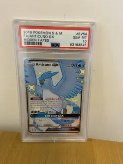 PSA 10 Pokemon TCG Articuno GX Hidden Fates Holo SV54/SV94 Full Art Ultra Rare - Image 1