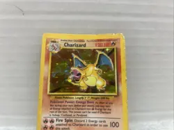 Pokemon TCG Charizard Base Set Holo Unlimited Rare Card 4/102 Heavily Damaged - Image 4