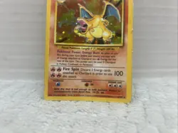 Pokemon TCG Charizard Base Set Holo Unlimited Rare Card 4/102 Heavily Damaged - Image 5