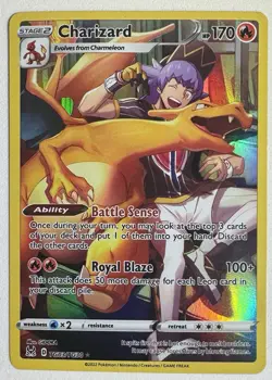 2022 Pokemon Sword Shield Lost Origin Charizard TG03 /TG30 Full Art Holo Rare - Image 1