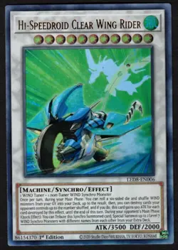 Yugioh Hi-Speedroid Clear Wing Rider LED8-EN006 Ultra Rare 1st Ed - NM - Image 1