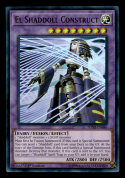 Yugioh El Shaddoll Construct SDSH-EN046 Ultra Rare 1st Ed NM - Image 1