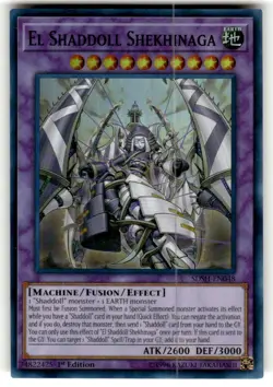 Yugioh El Shaddoll Shekhinaga SDSH-EN048 Super Rare 1st Ed NM - Image 1