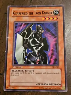 GEARFRIED THE IRON KNIGHT SDJ-012 Common 1st Edition Yugioh - Image 1
