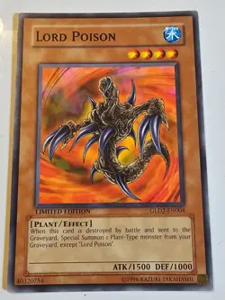 LORD POISON GLD2-EN004 Limited Edition Yugioh TCG - Image 1