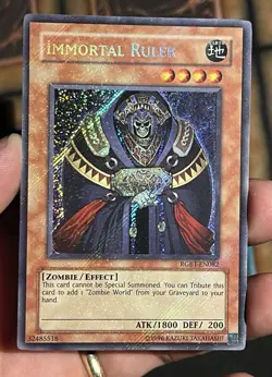Yugioh Immortal Ruler RGBT-EN082 LP -1st Ed Misprint Foil Bleed Error - Image 1