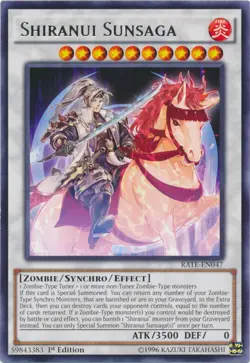 Shiranui Sunsaga - RATE-EN047 - Rare - 1st Edition - Lightly Played - Image 1
