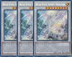 Yu-Gi-Oh! 3x Blue-Eyes Spirit Dragon RA02-EN030 Secret Rare Playset - Image 1