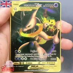 Pokemon English Metal Card Anime Pikachu Charizard Mewtwo Blastoise Vmax Shiny - Image 4
