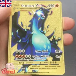 Pokemon English Metal Card Anime Pikachu Charizard Mewtwo Blastoise Vmax Shiny - Image 5