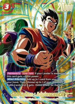 Son Gohan Adolescence 1st Anniversary FB02-018 English SR Promo Card Dragon Ball - Image 1