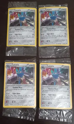 4x Pokemon Lucario XY Sealed Promo Card lot 63/124 Holo w/ Bisharp, Zoroark -TCG - Image 1