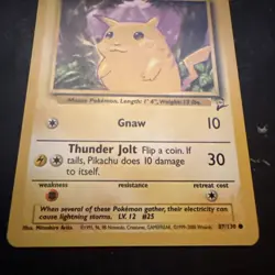 Pikachu Vintage 87/130 Base Set 2 Pokemon Card - Image 2