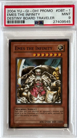 Yu-Gi-Oh! PSA 9 MINT 'EMES THE INFINITY' DBT-EN001 ~SUPER RARE~ GBA CARD PROMO - Image 1