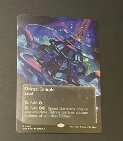 Eldrazi Temple - Borderless - GALAXY FOIL - Edge of Eternities NM MTG - Image 1