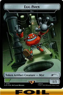 1x - EGG PAWN [MYR] TOKEN - FOIL - #2101 - Secret Lair Super Sonic - NM MTG - Image 1