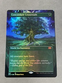 MTG Concordant Crossroads Borderless Foil Double Masters 2022 NM - Image 1