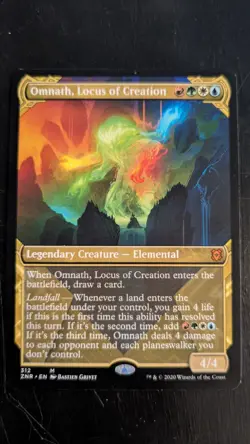 MTG Custom Land Commander deck, Omnath Locus of creation. Extremely High Power - Image 1
