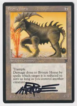 Signed Bronze Horse Proof LP Legends Artist Mark Poole 1994 WOTC MTG Magic AP! - Image 1