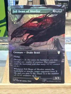 MTG *Fell Beast of Mordor Full Art Foil X1* (NM) Lord of the Rings Commander - Image 1
