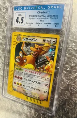 2002 Pokemon Charizard Mysterious Mountains Holo Japanese 089/088 CGC 4.5 - Image 3