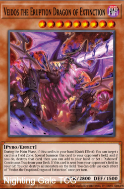 Yugioh! Mega Tins 2025 PREORDER 1x UR Veidos the Eruption Dragon of Extinction - Image 1